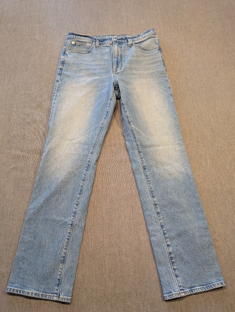 J. Crew Size 27 High Rise Straight Jean in 1996 Semi-Stretch Denim Blue